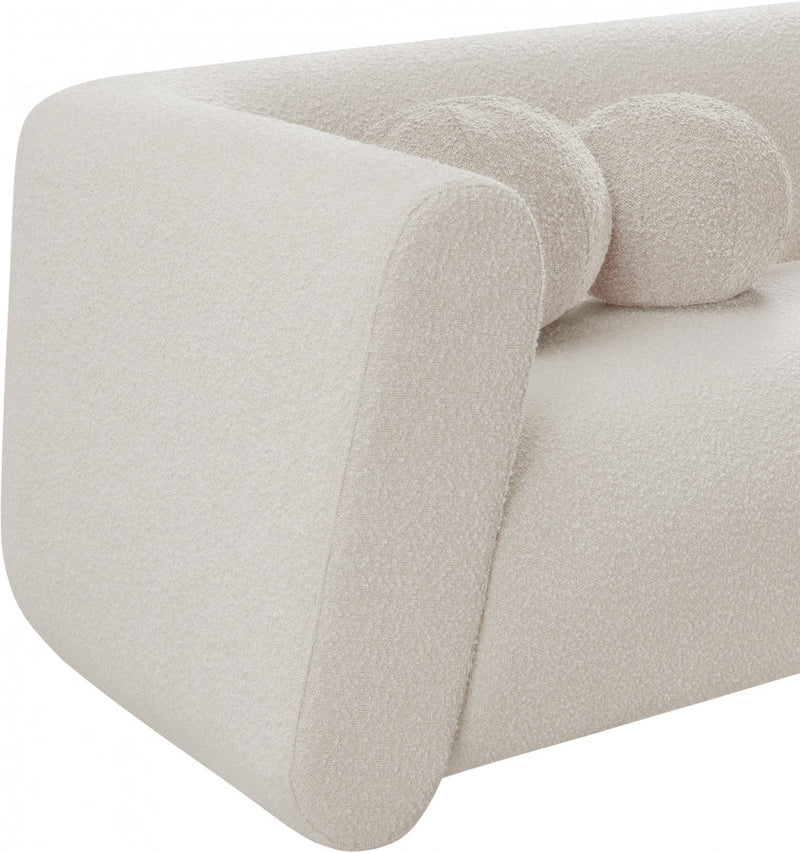 Abbington Boucle Fabric Upholstered Chair in Cream - 113Cream-C