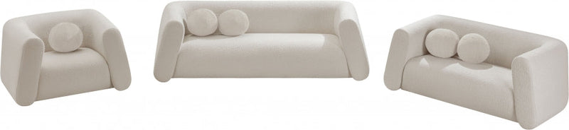 Abbington Boucle Fabric Upholstered Chair in Cream - 113Cream-C