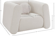 Abbington Boucle Fabric Upholstered Chair in Cream - 113Cream-C