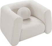 Abbington Boucle Fabric Upholstered Chair in Cream - 113Cream-C