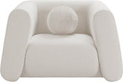 Abbington Boucle Fabric Upholstered Chair in Cream - 113Cream-C