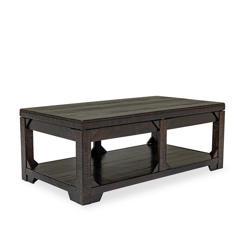 Abby – Dark Espresso Lift-Top Coffee Table with Storage Shelf - T136-C-Table