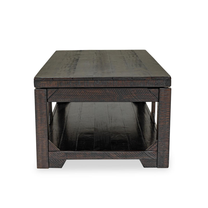 Abby – Dark Espresso Lift-Top Coffee Table with Storage Shelf - T136-C-Table