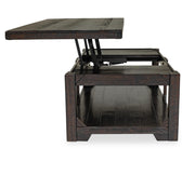 Abby – Dark Espresso Lift-Top Coffee Table with Storage Shelf - T136-C-Table