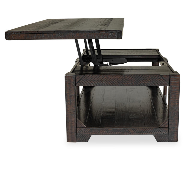 Abby – Dark Espresso Lift-Top Coffee Table with Storage Shelf - T136-C-Table