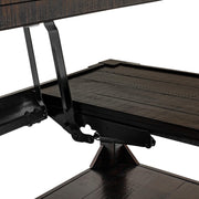 Abby – Dark Espresso Lift-Top Coffee Table with Storage Shelf - T136-C-Table
