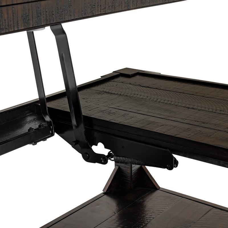 Abby – Dark Espresso Lift-Top Coffee Table with Storage Shelf - T136-C-Table