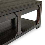 Abby – Dark Espresso Lift-Top Coffee Table with Storage Shelf - T136-C-Table
