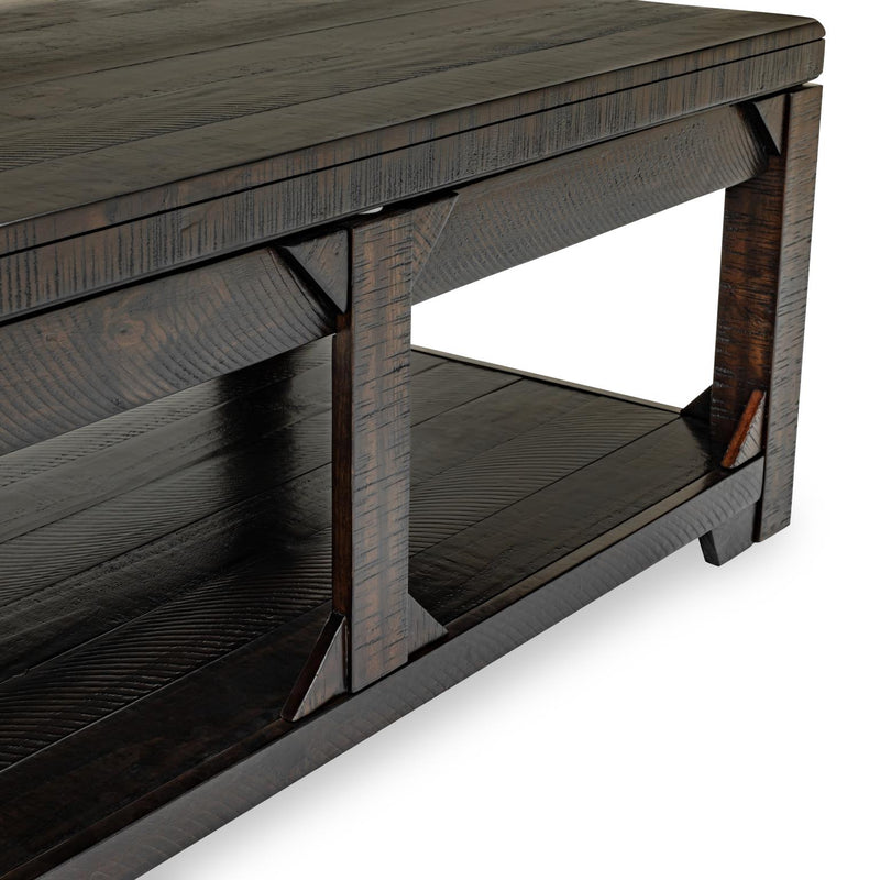 Abby – Dark Espresso Lift-Top Coffee Table with Storage Shelf - T136-C-Table