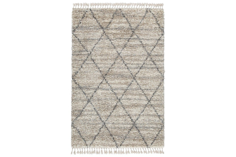 Abdalah Beige/Gray 5' x 7' Rug - Gate FurnitureRugs