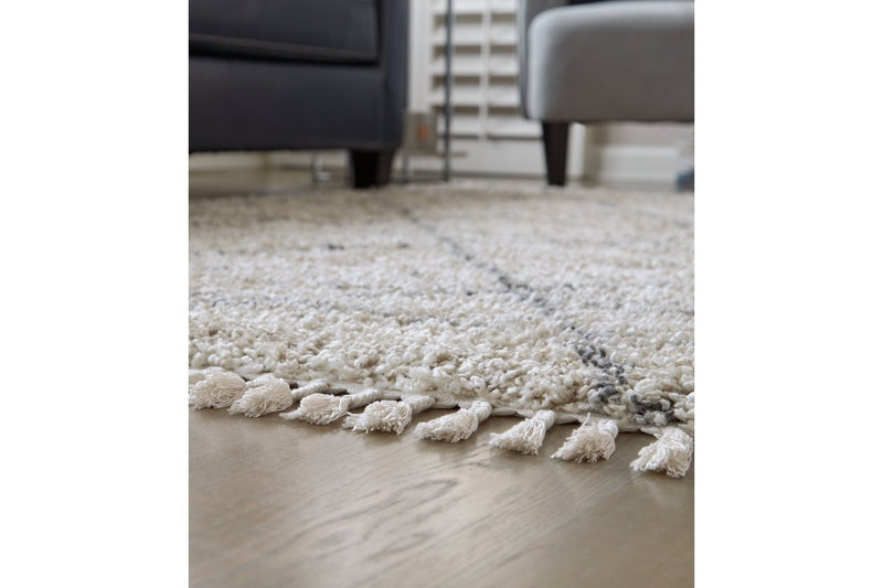 Abdalah Beige/Gray 5' x 7' Rug - Gate FurnitureRugs