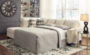 Abinger Natural 2 - Piece LAF Chaise Sleeper Sectional - Gate FurnitureSleeper Sectional