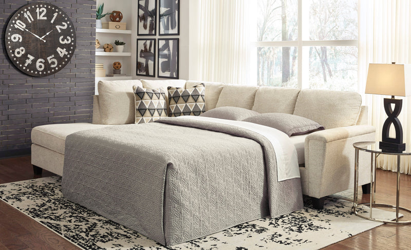Abinger Natural 2 - Piece LAF Chaise Sleeper Sectional - Gate FurnitureSleeper Sectional