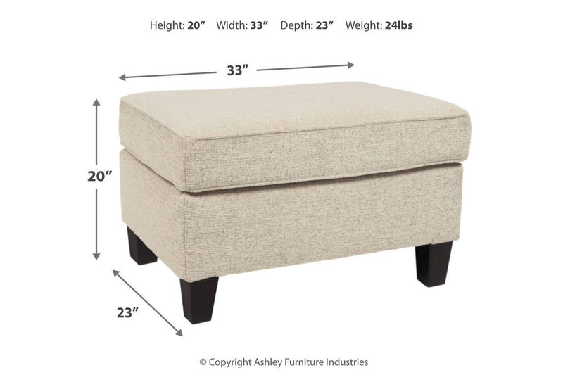 Abinger Natural Ottoman - Gate FurnitureOttoman