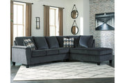 Abinger Smoke 2 - Piece RAF Chaise Sleeper Sectional - Gate FurnitureSleeper Sectional