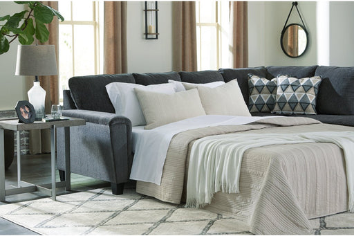 Abinger Smoke 2 - Piece RAF Chaise Sleeper Sectional - Gate FurnitureSleeper Sectional