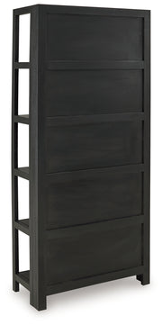 Abyard Black/Natural Bookcase - A4000574