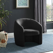 Acadia Boucle Fabric Upholstered Accent Chair in Black - 543Black