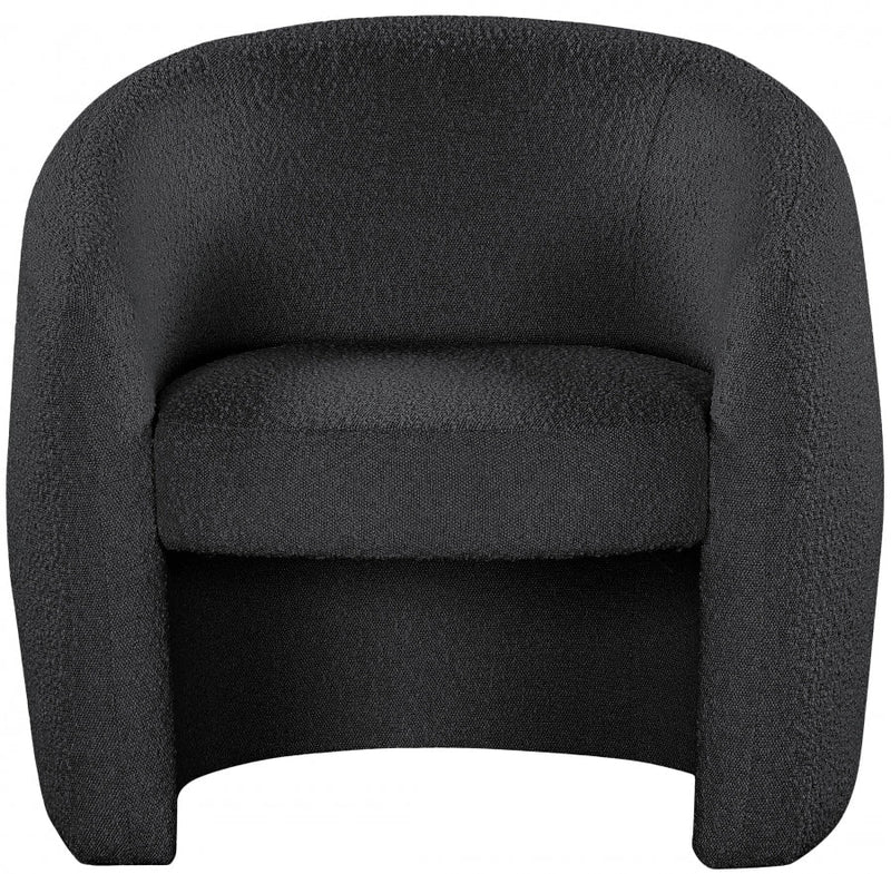 Acadia Boucle Fabric Upholstered Accent Chair in Black - 543Black