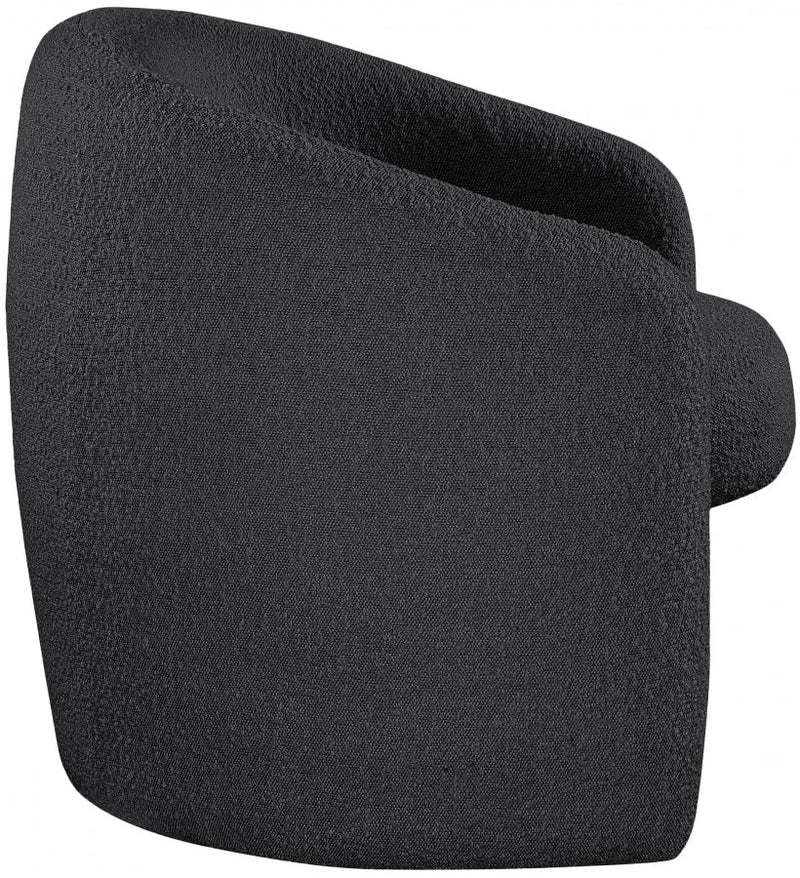 Acadia Boucle Fabric Upholstered Accent Chair in Black - 543Black