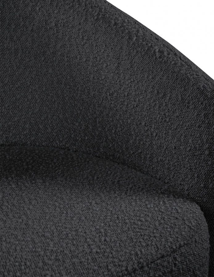 Acadia Boucle Fabric Upholstered Accent Chair in Black - 543Black