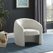 Acadia Boucle Fabric Upholstered Accent Chair in Cream - 543Cream