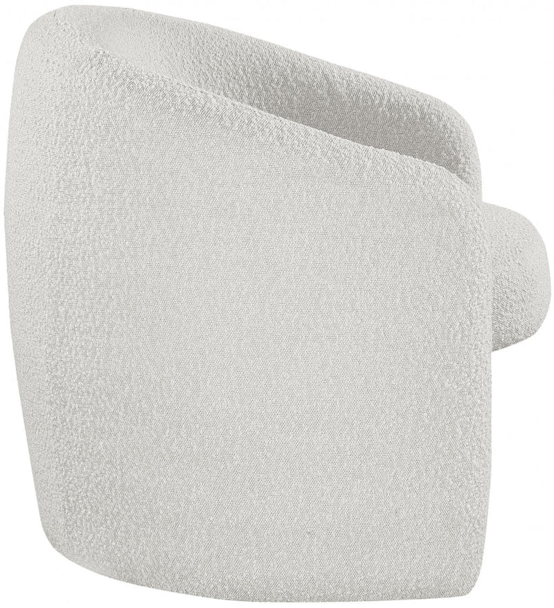 Acadia Boucle Fabric Upholstered Accent Chair in Cream - 543Cream
