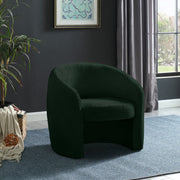 Acadia Boucle Fabric Upholstered Accent Chair in Green - 543Green