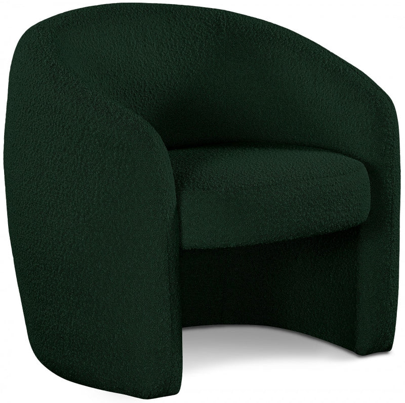 Acadia Boucle Fabric Upholstered Accent Chair in Green - 543Green