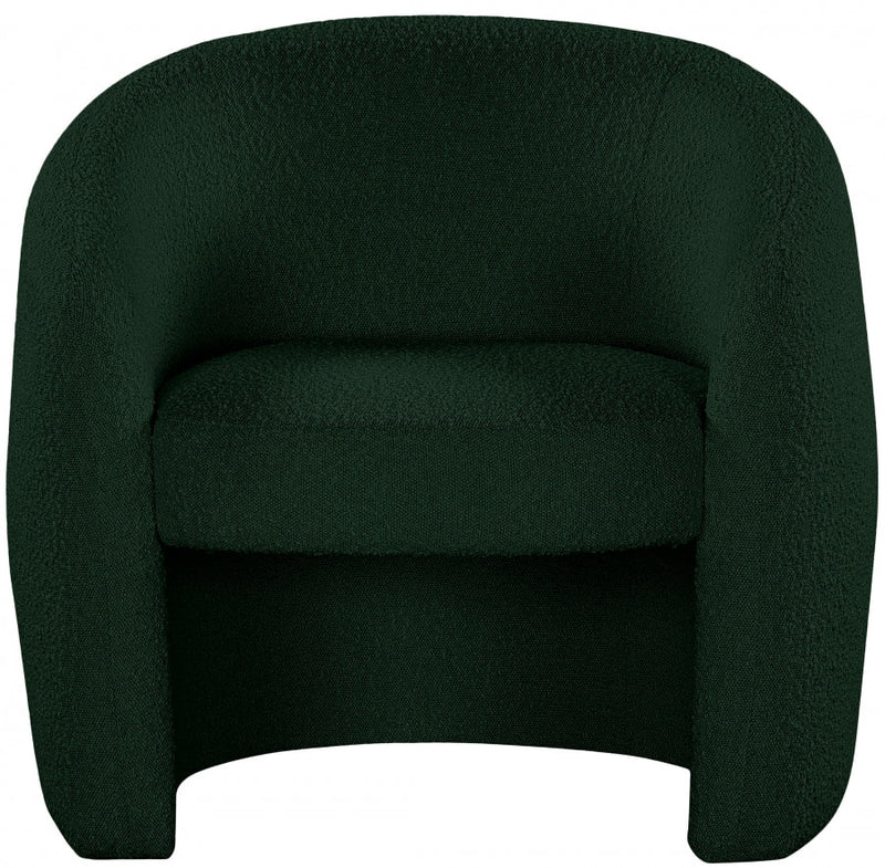 Acadia Boucle Fabric Upholstered Accent Chair in Green - 543Green