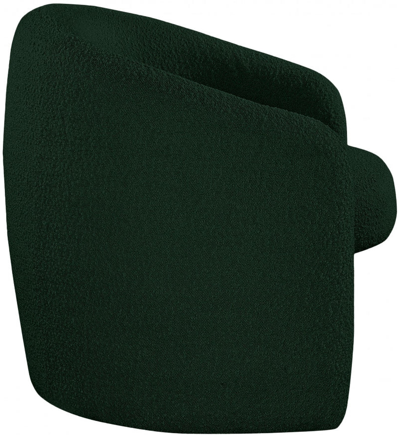 Acadia Boucle Fabric Upholstered Accent Chair in Green - 543Green
