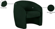 Acadia Boucle Fabric Upholstered Accent Chair in Green - 543Green