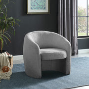 Acadia Boucle Fabric Upholstered Accent Chair in Grey - 543Grey