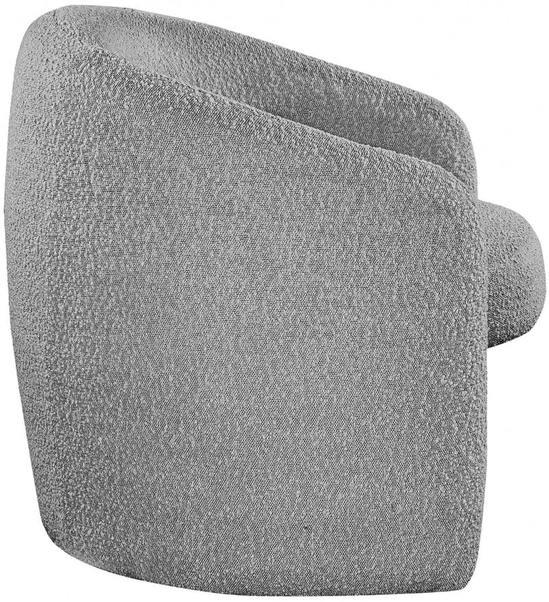 Acadia Boucle Fabric Upholstered Accent Chair in Grey - 543Grey