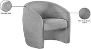 Acadia Boucle Fabric Upholstered Accent Chair in Grey - 543Grey
