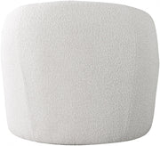 Acadia Boucle Fabric Upholstered and Vegan Leather Upholstered Accent Chair in Blue - 546Blue