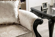 Acapulco Black/Off-White Loveseat - FM65001ES-LV