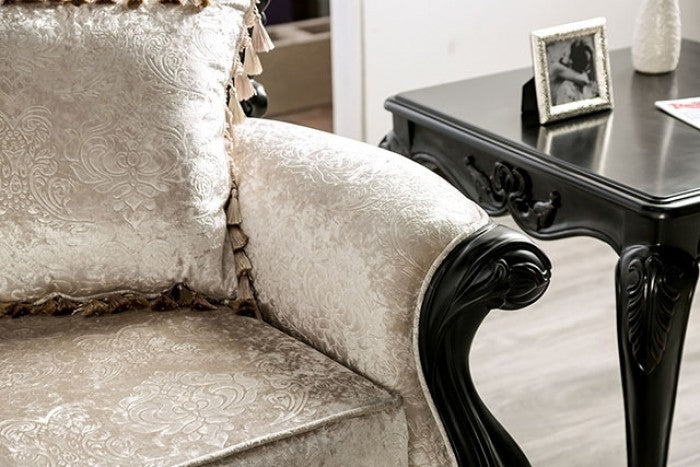 Acapulco Black/Off-White Sofa - FM65001ES-SF