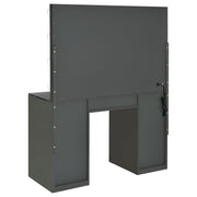 Acena 7-drawer Vanity Set with Lighting Grey High Gloss - 931145
