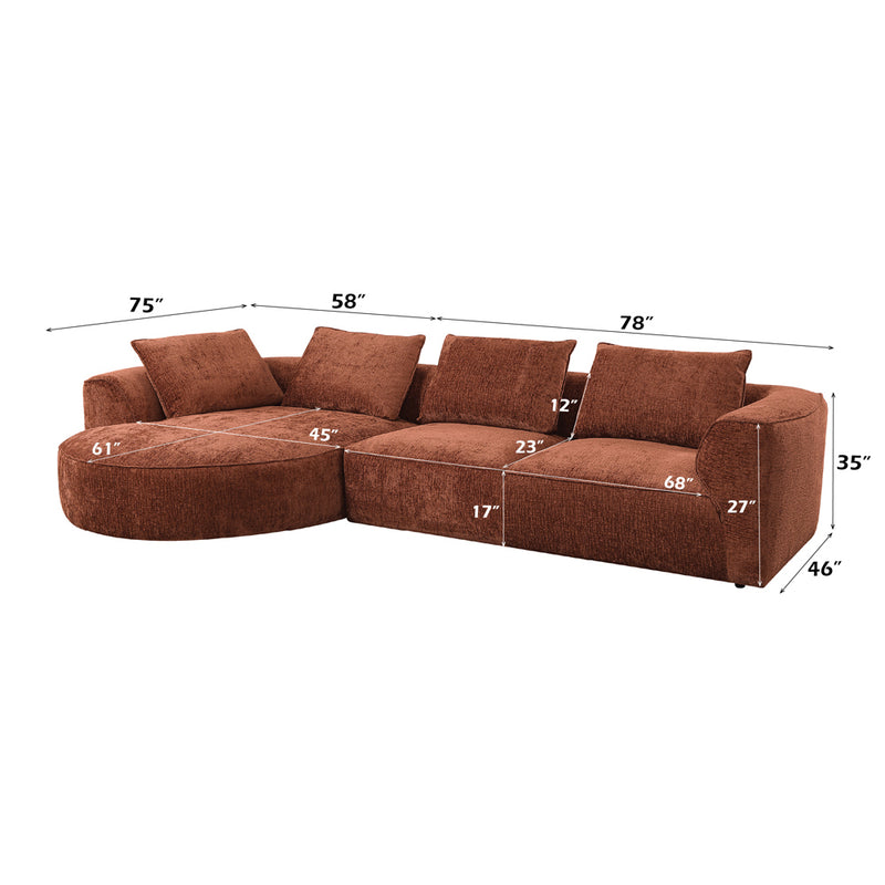Aceso Sectional Sofa W/4 Pillows - LV03240