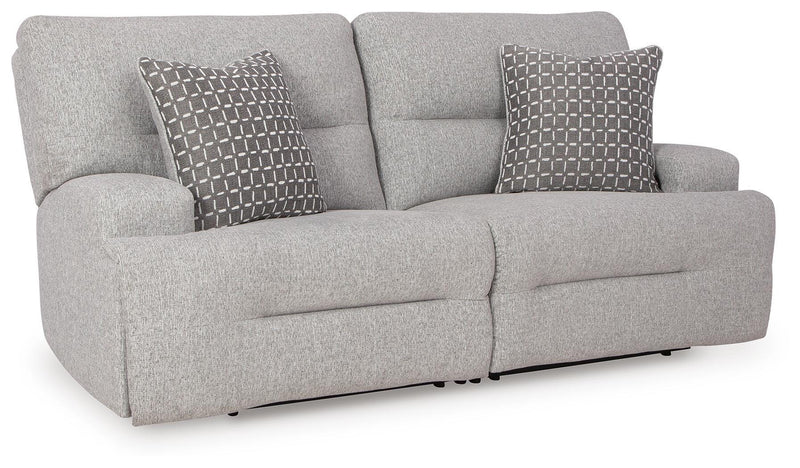 Acklen Place Pewter 2-Piece Power Reclining Sectional Loveseat - 93605S16