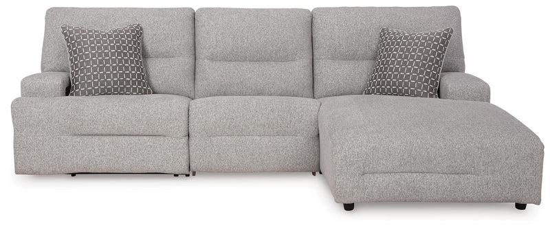Acklen Place Pewter 3-Piece Power Reclining Sectional - 93605S6