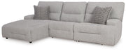 Acklen Place Pewter 3-Piece Power Reclining Sectional - 93605S7