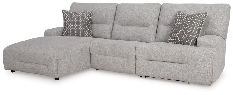 Acklen Place Pewter 3-Piece Power Reclining Sectional - 93605S7