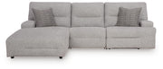 Acklen Place Pewter 3-Piece Power Reclining Sectional - 93605S7