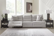 Acklen Place Pewter 3-Piece Power Reclining Sectional Sofa - 93605S18