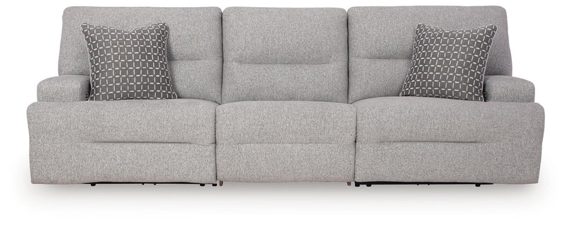 Acklen Place Pewter 3-Piece Power Reclining Sectional Sofa - 93605S18