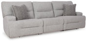 Acklen Place Pewter 3-Piece Power Reclining Sectional Sofa - 93605S18