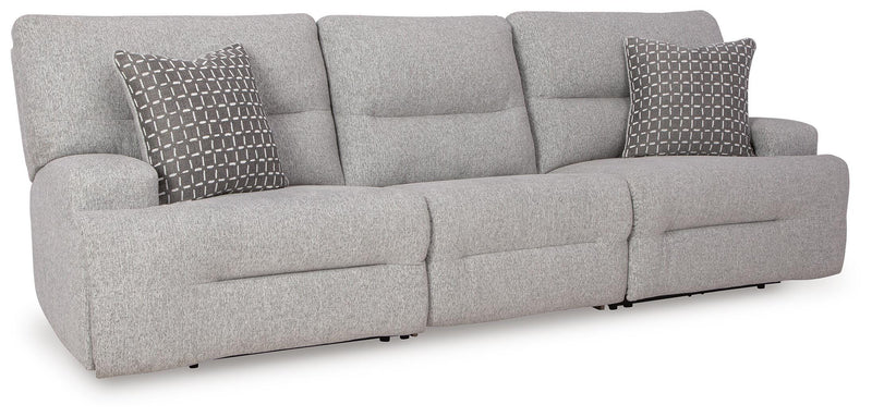 Acklen Place Pewter 3-Piece Power Reclining Sectional Sofa - 93605S18