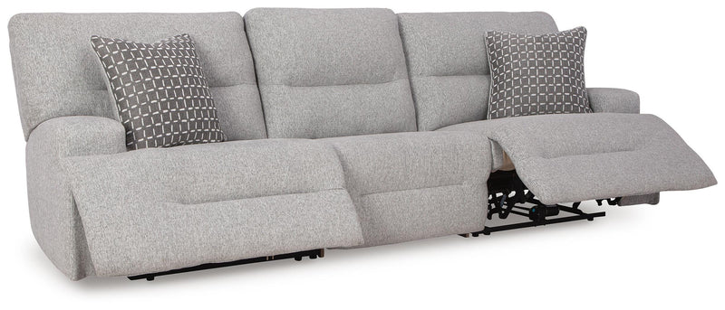 Acklen Place Pewter 3-Piece Power Reclining Sectional Sofa - 93605S18